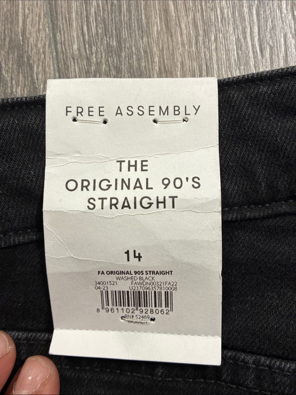 Free Assembly The Original 90’s Straight  Size 14 NWT - Picture 5 of 7